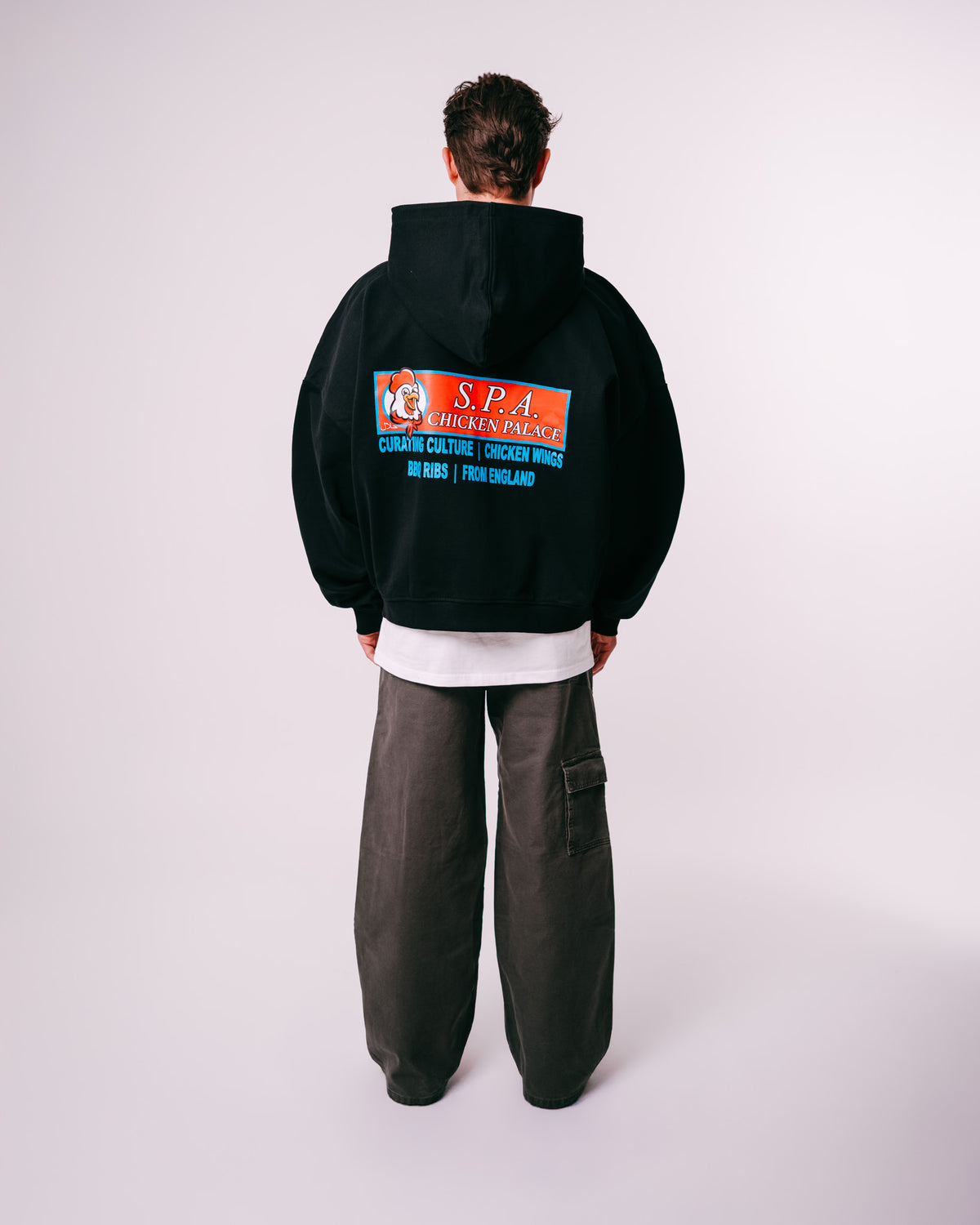 Chicken Palace Zip Hoodie - Black