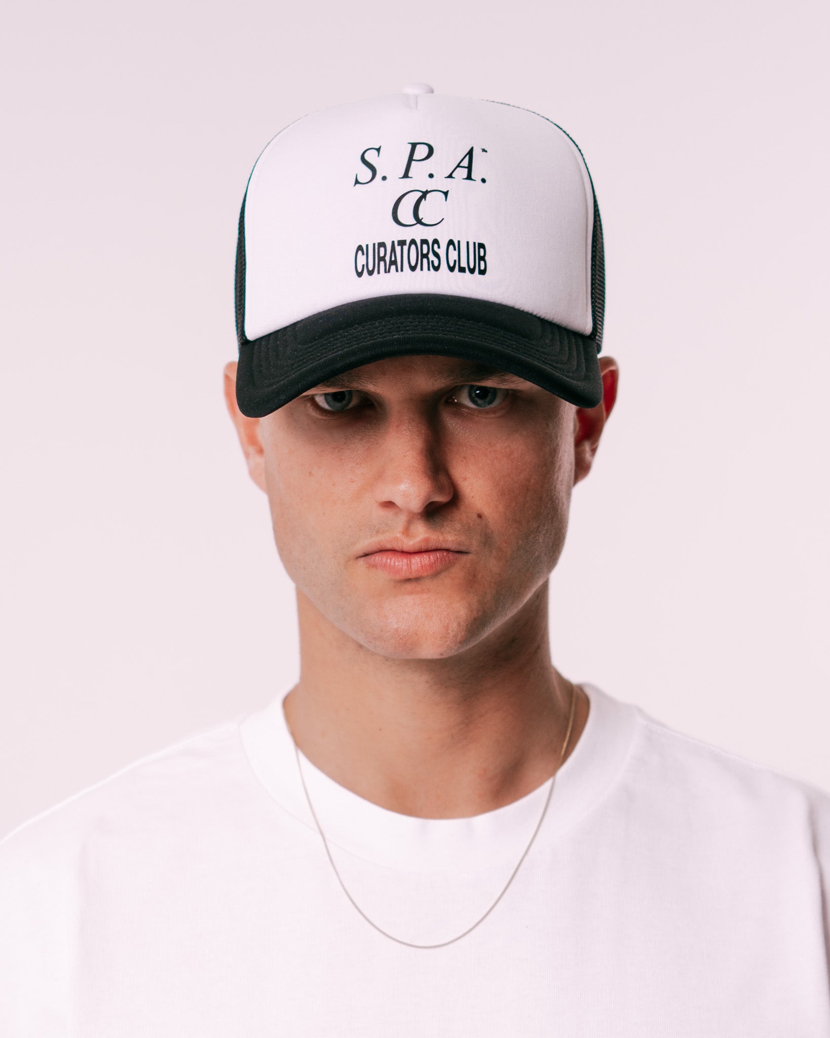 Curators Club Trucker Cap - Black / White