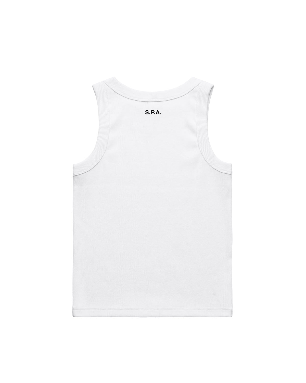 Cropped Essentials Rib Vest - White