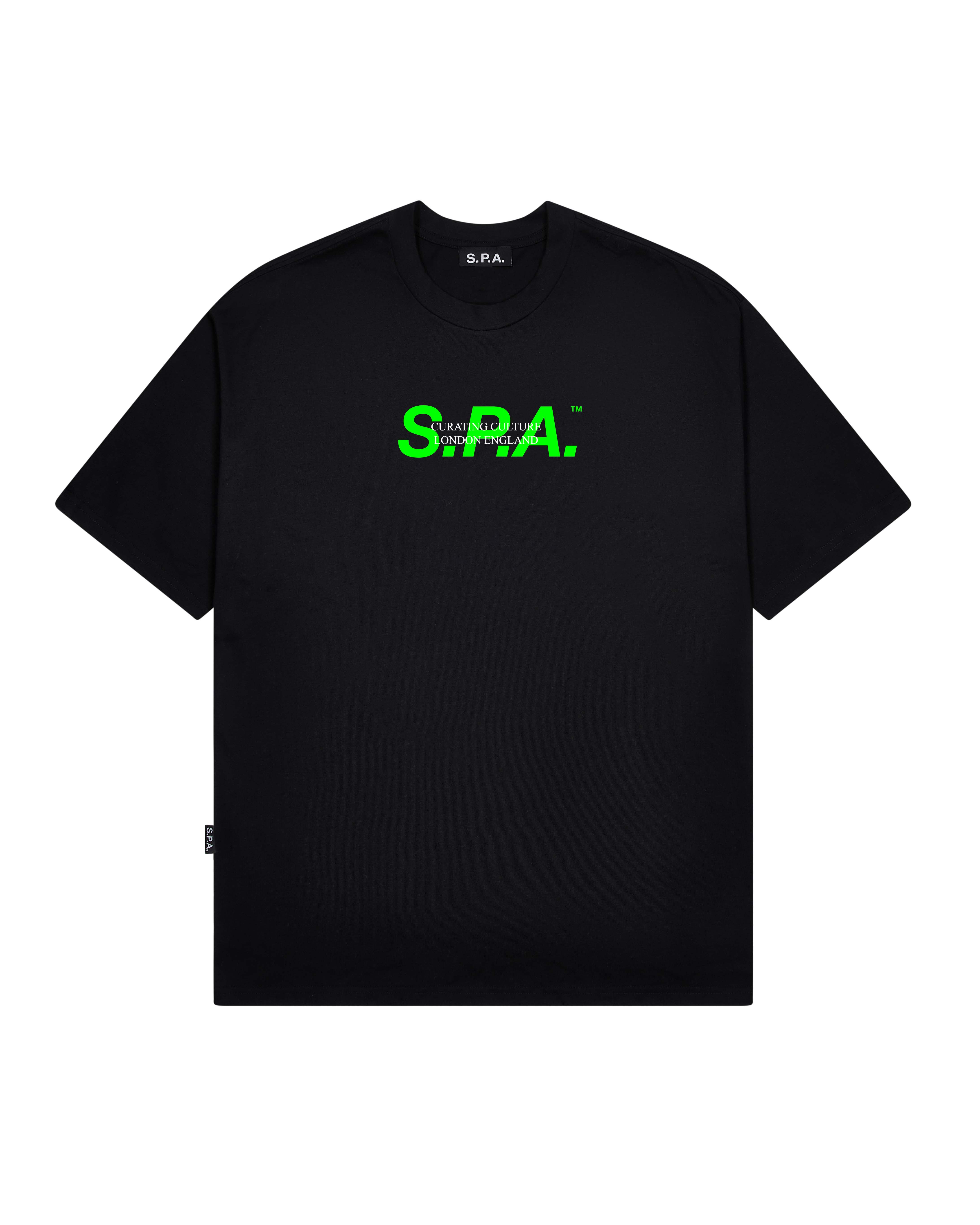 Italic Green T-shirt - Black