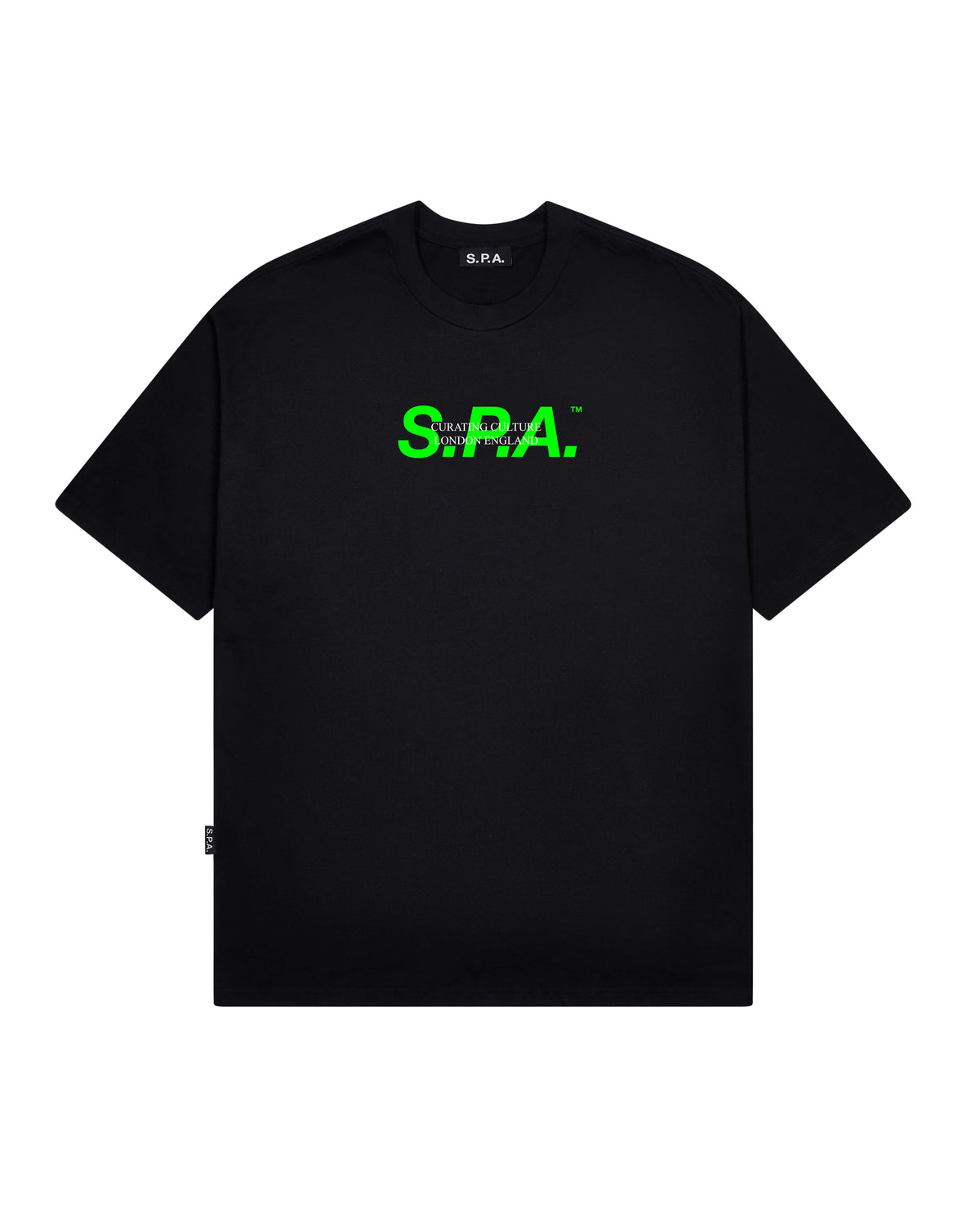 Italic Green T-shirt - Black