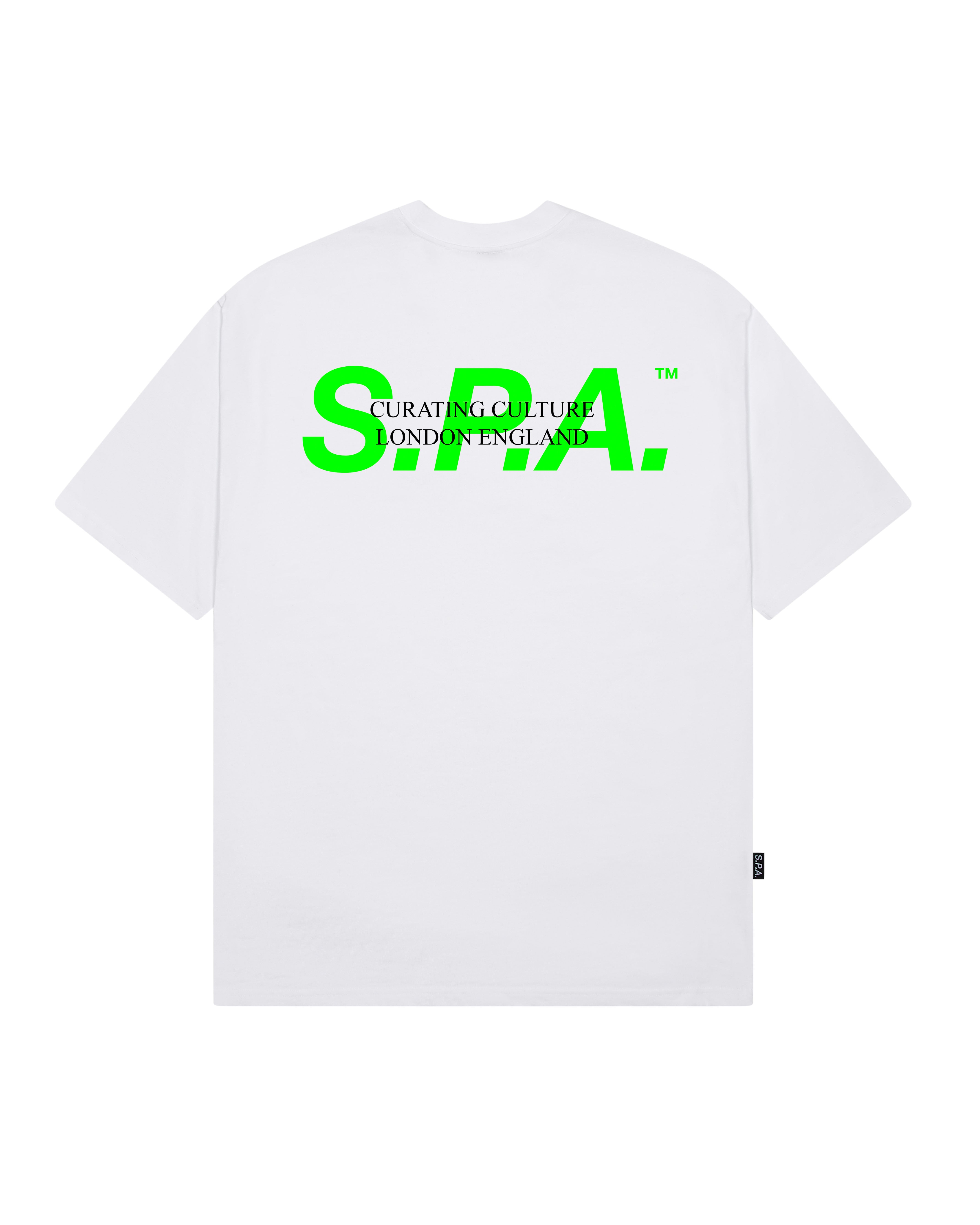 Italic Green T-shirt - White