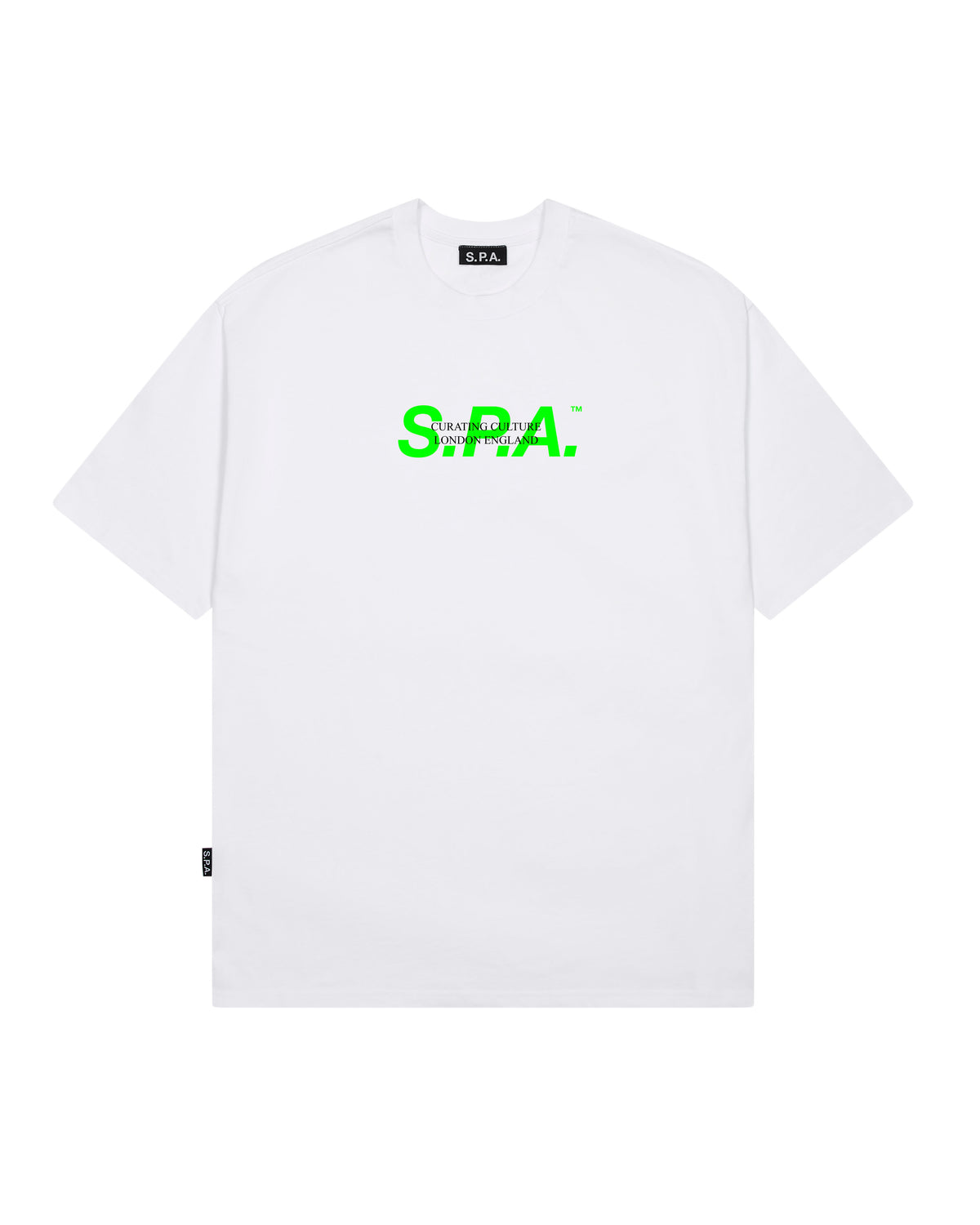 Italic Green T-shirt - White