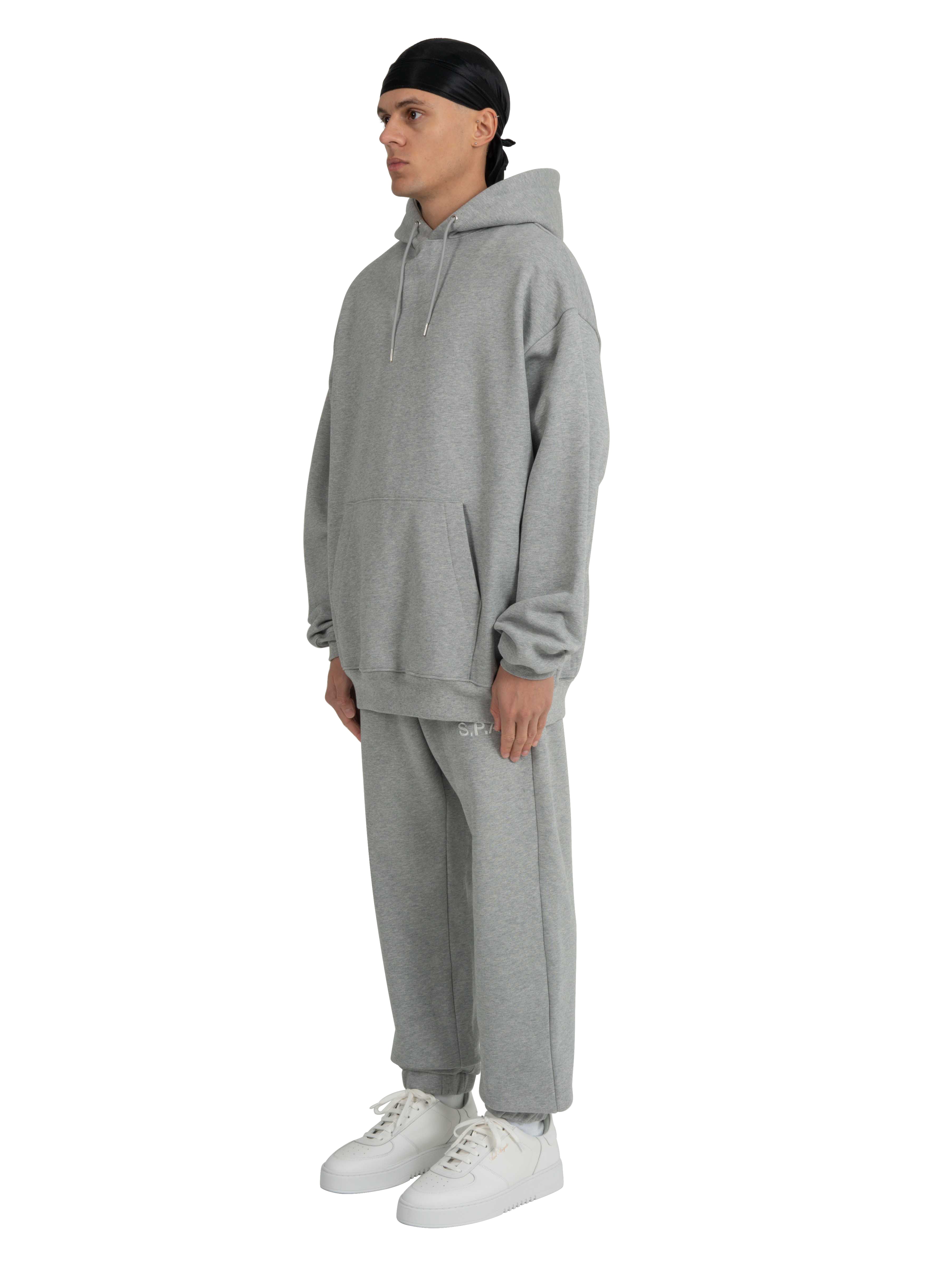 Leg Embroidery Tracksuit Bottoms - Grey