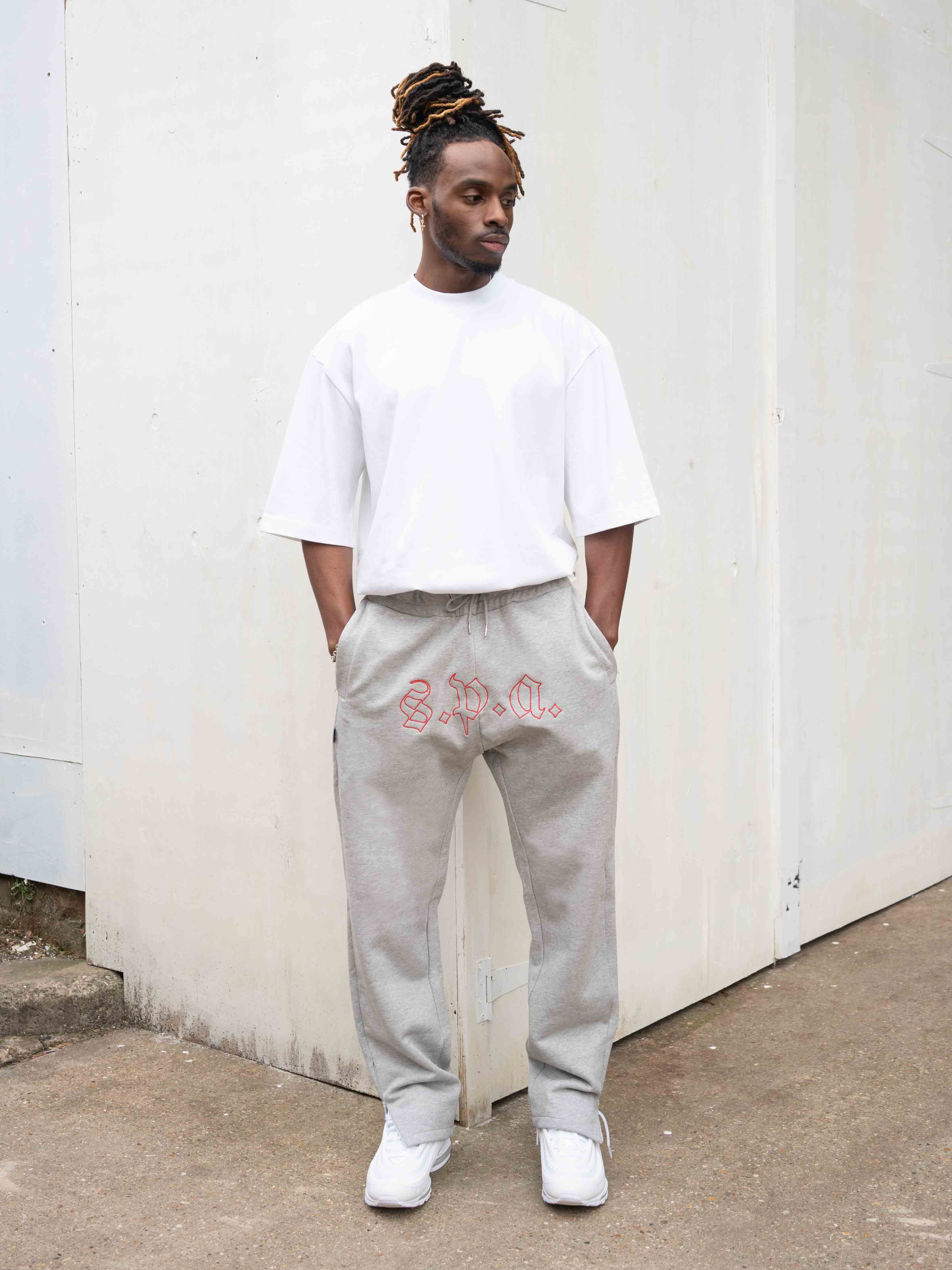 Old English Tracksuit Bottoms - Grey