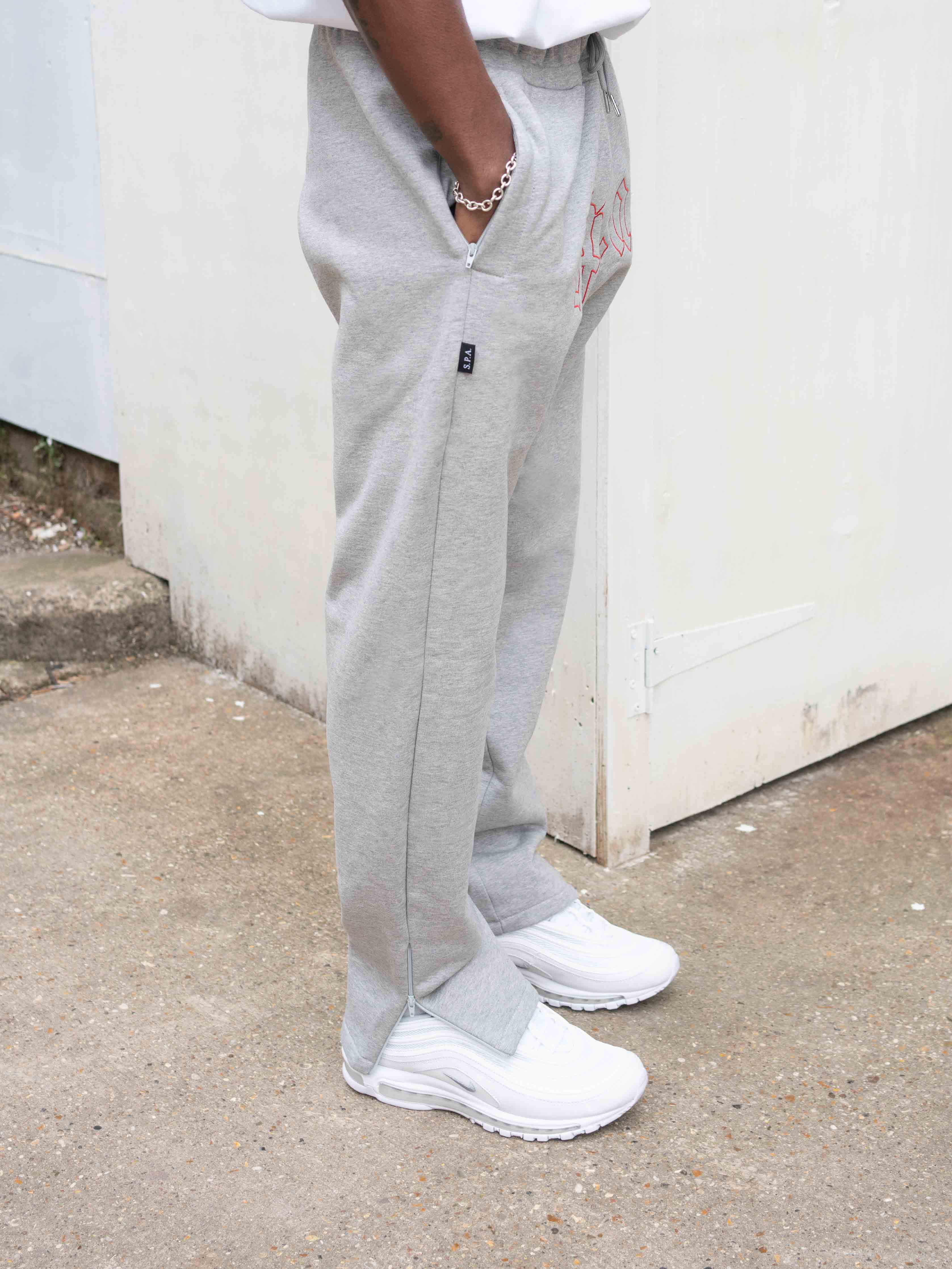 Old English Tracksuit Bottoms - Grey
