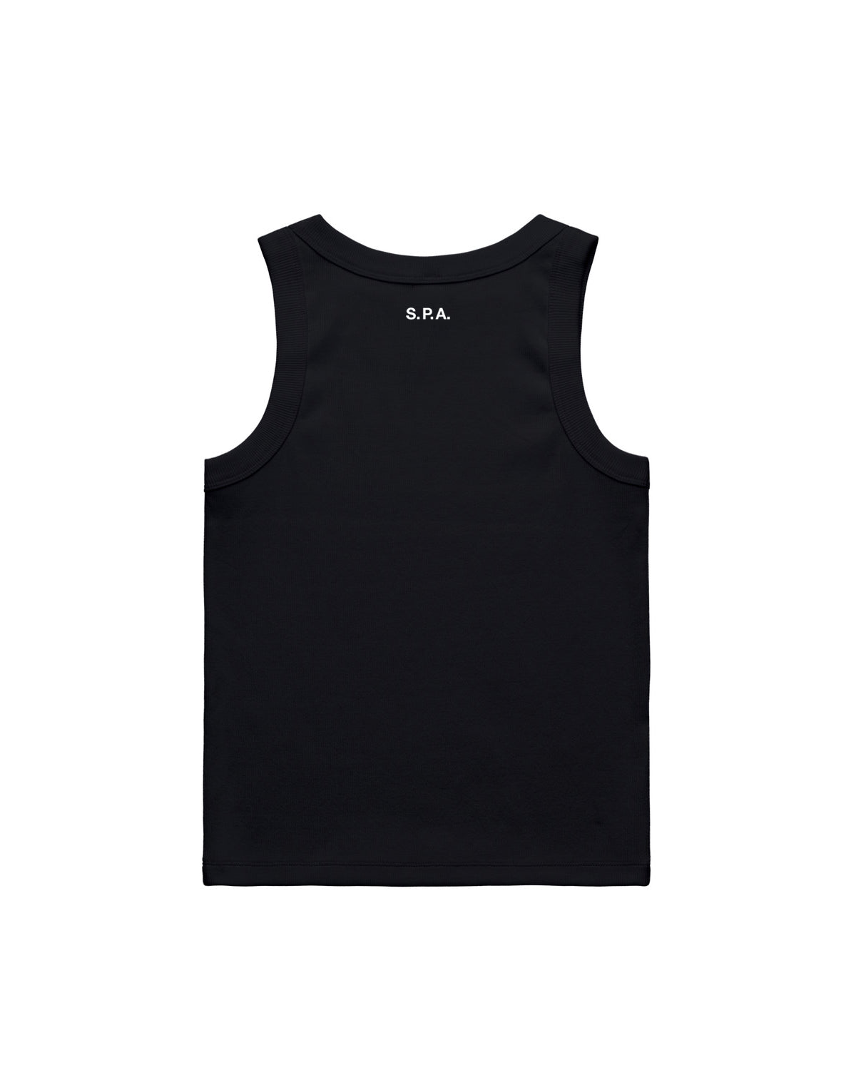 Cropped Essentials Rib Vest - Black