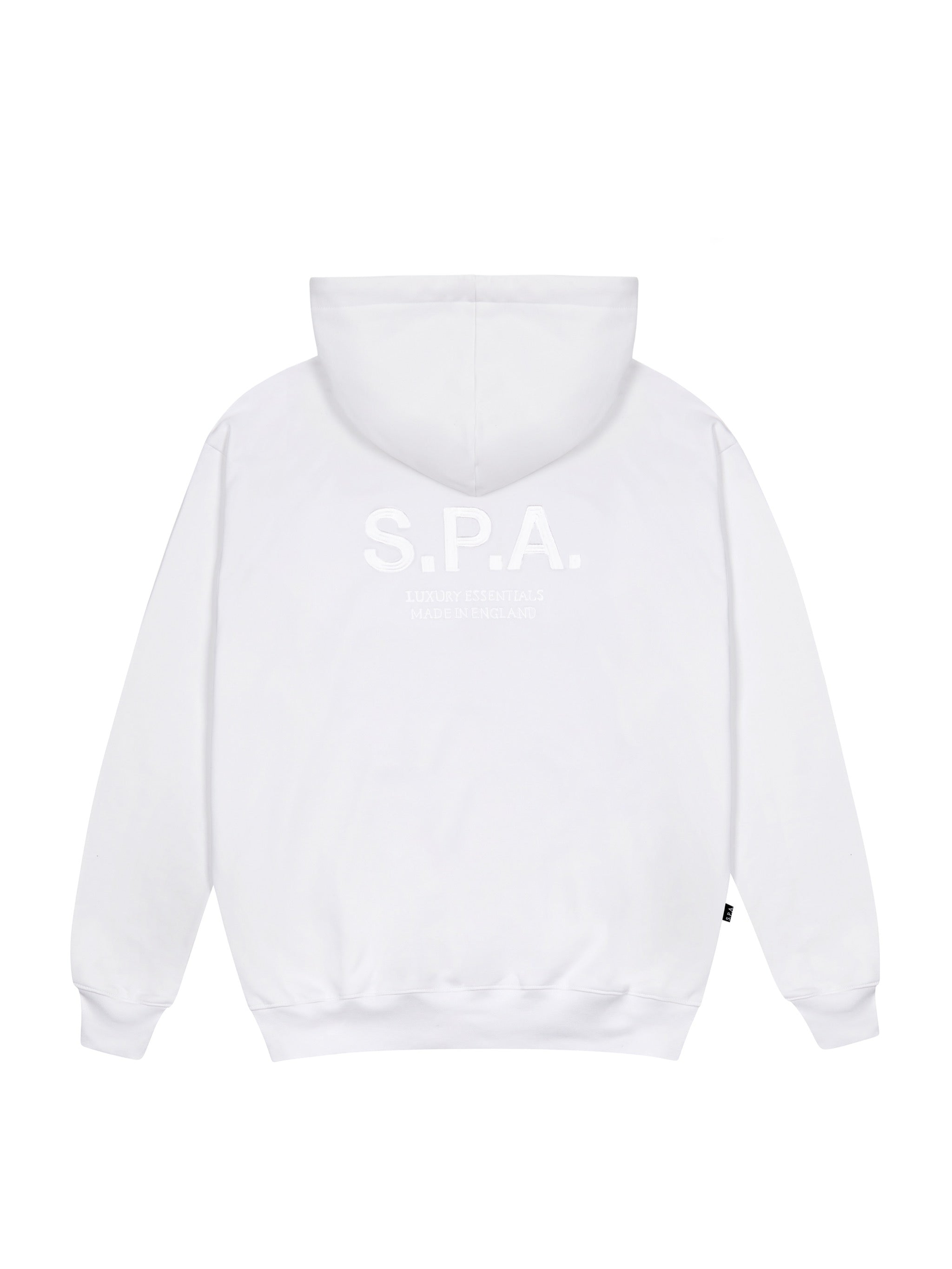 Back Embroidery Hoodie - White